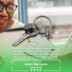 A woman holding a stack of money from an Idaho title loan