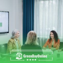 A group of women sitting around a table talking about payday loans in Charlotte